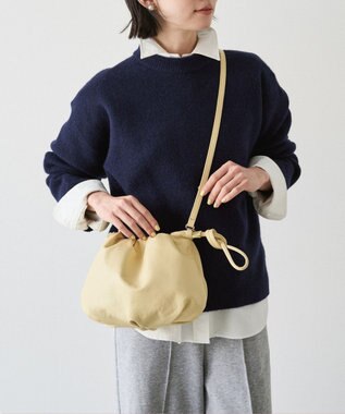 russet レザー巾着4WAYショルダーバッグ(CE-1454)