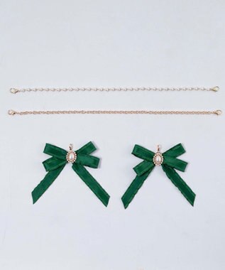 WEGO 【痛バ＆推し活グッズ】きらめきDIYパールリボンセットLL ダークグリーン