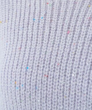 earth music&ecology カラーネップスパンコールニットチュニック Lavender