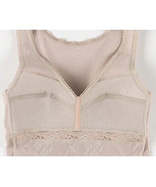 Wing カップ付きインナー 綿100％(身生地) さらっと快適 【綿100％ メッシュタイプ】 ブラトップ タンクトップ 春 夏 EL6186 ウイング／ワコール ブラウン