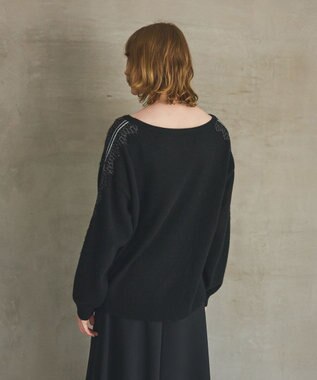 GRACE CONTINENTAL レーススリーブトップ ブラック