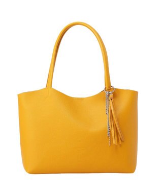 earth music&ecology 【軽量】チャーム付きトートバッグ Yellow