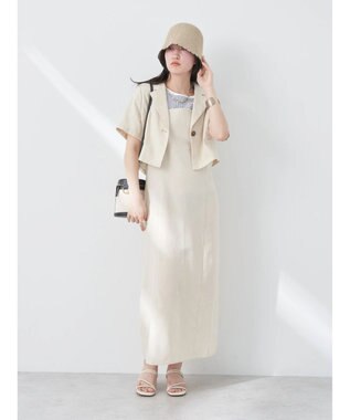 earth music&ecology リサイクルポリエステルブレンドキャミワンピース Light Beige