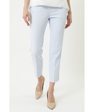 DAKS ギシャチェックラインパンツ ライトブルー