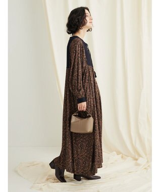 CRAFT STANDARD BOUTIQUE レーヨンキルト切り替えワンピース Flower