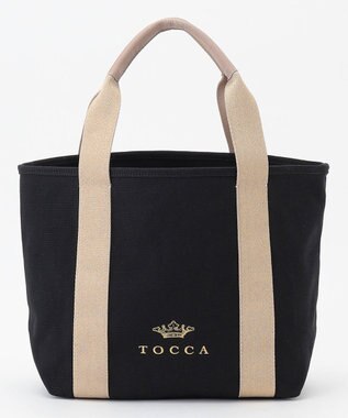 TOCCA 【WEB＆一部店舗限定】LUMINA STRADA CANVAS TOTE キャンバストートバッグ ブラック×ゴールド