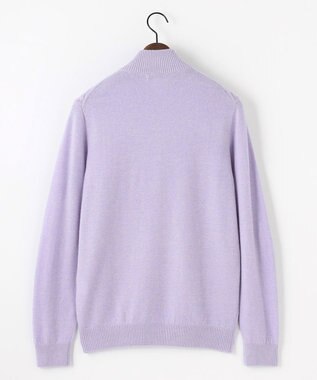 JOSEPH ABBOUD 【キングサイズ・暖か/軽量】カシミヤブレンド ハーフジップ ニット ライラック系