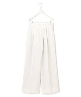 ICB 【洗える】シルフィルダブルクロス ワイドパンツ アイボリー系