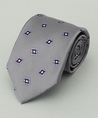 GOTAIRIKU 【日本製】西陣ネクタイ_グレー×パープル系 ライトグレー系4