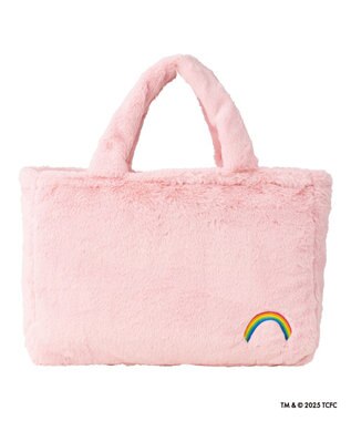 MOONBAT Care Bears(ケアベア) フェイクファーバッグ A4サイズ 手洗い可能 ペールピンク