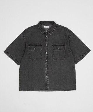 WEGO 【ユニセックス着用ITEM/MLサイズ展開】カラーデニムシャツ（SS） デニムブラックソノタ