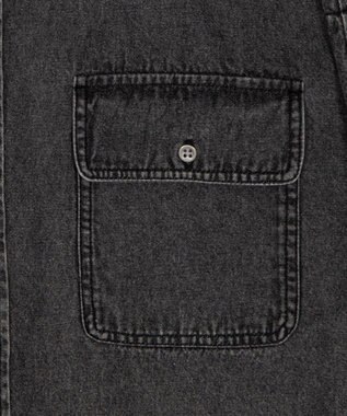 WEGO 【ユニセックス着用ITEM/MLサイズ展開】カラーデニムシャツ（SS） デニムブラックソノタ
