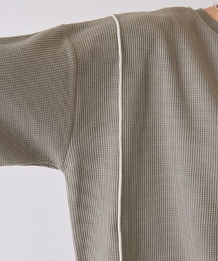 AMERICAN HOLIC 【WEB限定】ワッフル配色メロープルオーバー Khaki