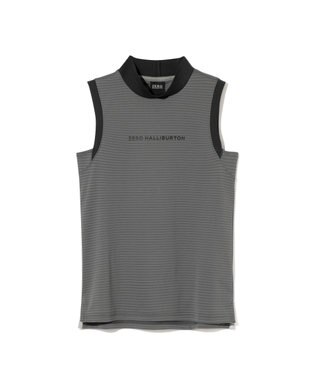 ZERO HALLIBURTON ノースリーブボーダーモックネック ZHG-W6S5b 85218 グレー