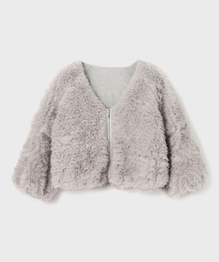 GRACE CONTINENTAL フラワーチュール刺繍ブルゾン グレー