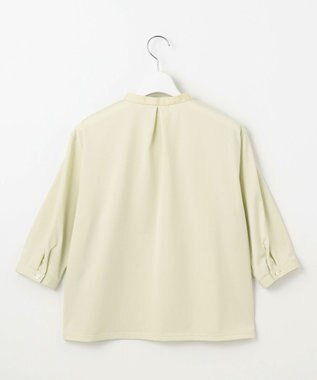 J.PRESS LADIES L 【洗える】エンブロシャツジャージー ブラウスライク カットソー ライム系