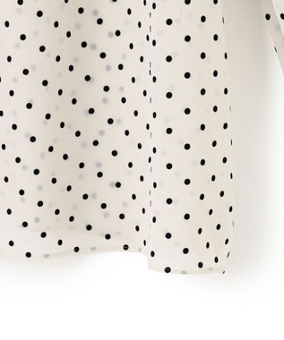 23区 L 【洗える】クレープドットフロッキー ブラウス ベージュ系