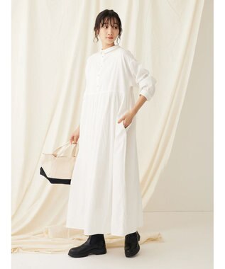 CRAFT STANDARD BOUTIQUE ２ＷＡＹインドコットン刺繍ワンピース Off White