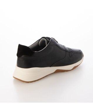 ing <ing>ロックファスナーレザースニーカー ブラック