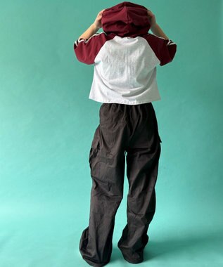 WEGO フーデッドラグランT ワイン