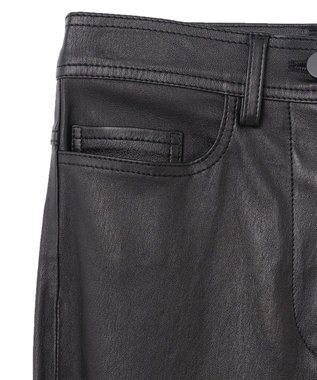 JOSEPH 【FOUNDATIONS】【AW23】レザーストレッチ　スリムフィットトラウザーズ Black
