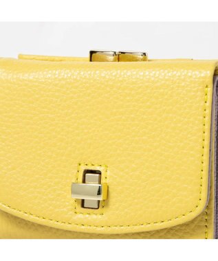 UNBILLION perche カラーコンビ3つ折り外ガマウォレット イエロー