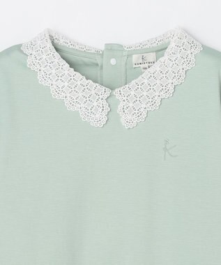 組曲 KIDS 【150-160㎝】レースカラー トレーナー ミントグリーン