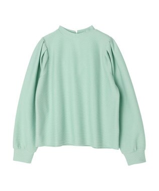 Green Parks リップル袖タックボリュームプルオーバー Sax