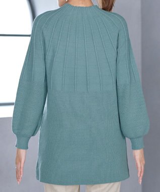 Tiaclasse L 求心片畦ニットチュニック ミント