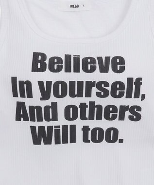 WEGO 【カップ付きインナー】グラフィックカップ付きリブタンク 柄1