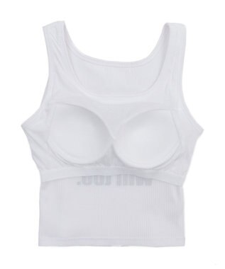 WEGO 【カップ付きインナー】グラフィックカップ付きリブタンク 柄1