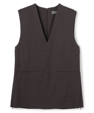 uncrave ウォッシャブルウールライクツイル ジレ