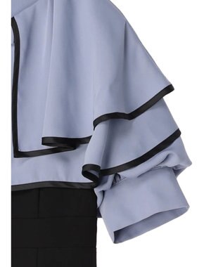 earth music&ecology パイピング衿付きドッキングワンピース Black