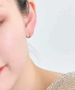 Phoebe 〈シリーズ累計販売10000点突破！〉〈金属アレルギー対応〉ミニフープピアス/サージカルステンレス　シルバー シルバー