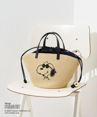 russet 【2025SS】《PEANUTS×russetコラボ第二弾》カゴトートバッグ小(CE-1515) Ivory