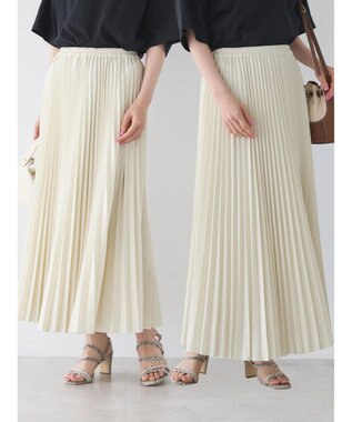 AMERICAN HOLIC 丈違いジョーゼットプリーツスカート Ivory