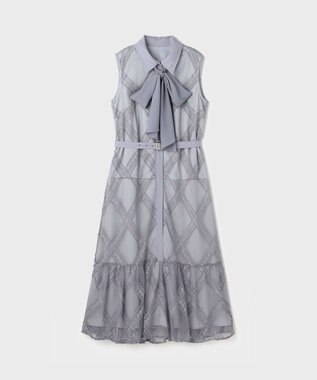 GRACE CONTINENTAL チュールレースワンピース グレー