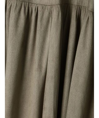 Green Parks ■ＥＳＣＡＲ　スエード調ギャザーキリカエワンピース Mocha