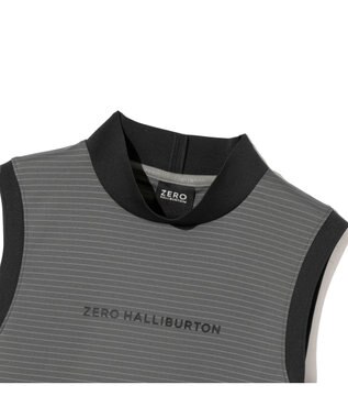 ZERO HALLIBURTON ノースリーブボーダーモックネック ZHG-W6S5b 85218 グレー