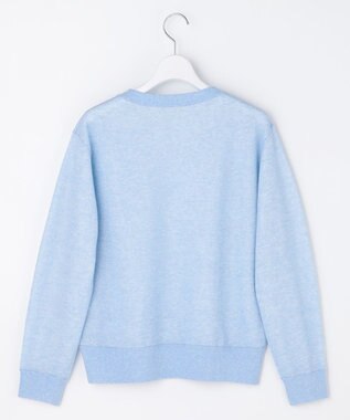 自由区 L グラフィックジャカード ニット サックス×オフ