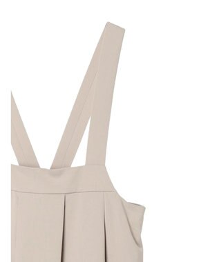 AMERICAN HOLIC 丈違いフロントタックジャンバースカート Gray Beige