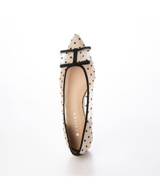 MODE ET JACOMO <carino>ドットチュールパンプス ベージュ