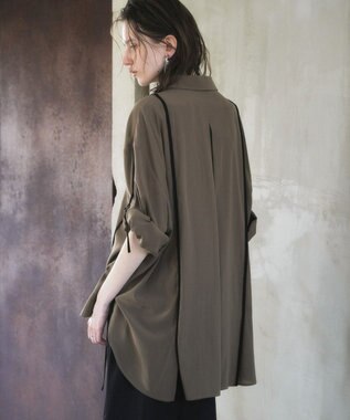 YECCA VECCA ストリングデザインシャツ Khaki