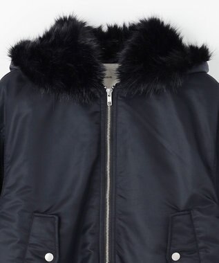 NAVE 【Nave】ファーカラーMA-1 ブラック系