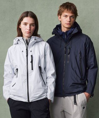 JOSEPH ABBOUD MOUNTAIN 【軽量/撥水/防風/透湿/ライナードッキング対応】ウルトラフライナイロン マウンテンシェルパーカー ホワイト系