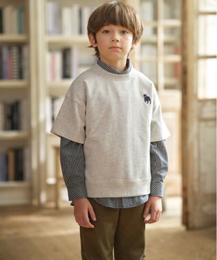 J.PRESS KIDS 【110-130cm】オックス チェックシャツ ネイビー系3