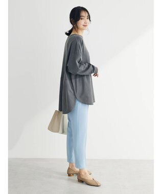 Green Parks ピグメントドッキングスリットデザインチュニック Gray