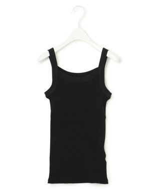 ICB 【洗える】オーガニックリブタンク キャミソール ブラック系