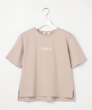 J.PRESS LADIES S 刺繍ロゴ Tシャツ ベージュ系