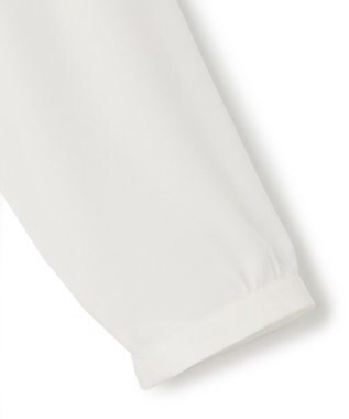 23区 【洗える】シルキーデシン タックデザイン カットソー ホワイト系